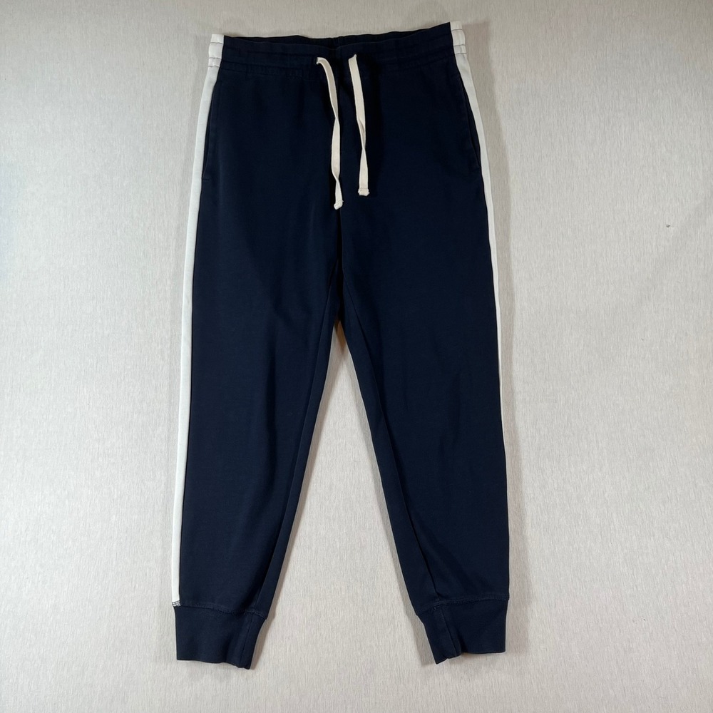 GAP Joggers Mens Small Navy Blue Side Stripe Sweatpants Drawstring Sport RN54023